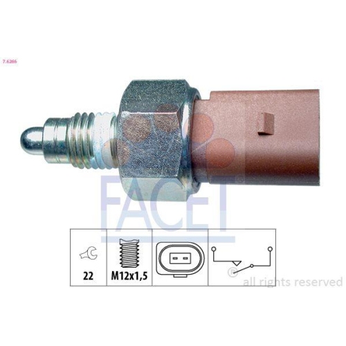Schalter R&uuml;ckfahrleuchte Facet 7.6266 Made In Italy - Oe Equivalent f&uuml;r Audi Man