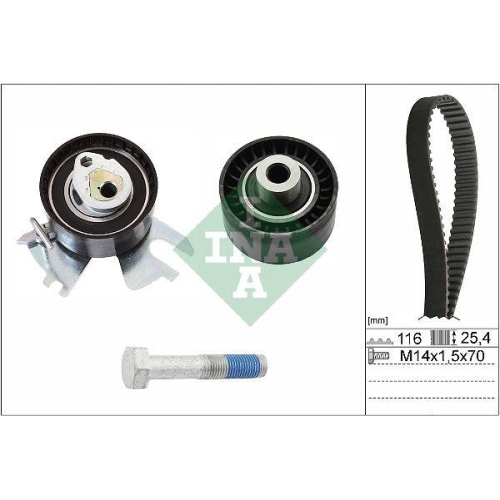 Zahnriemensatz Schaeffler Ina 530 0449 10 für Citroën Fiat Ford Lancia Peugeot