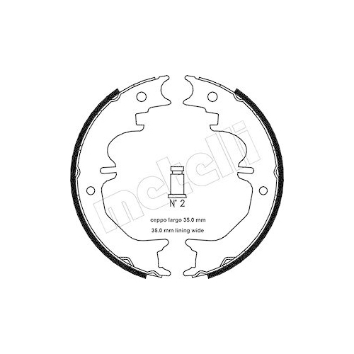 Bremsbackensatz Feststellbremse Metelli 53-0441 f&uuml;r Toyota Hinterachse