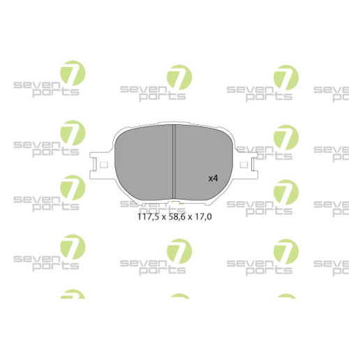 Bremsbelagsatz Scheibenbremse 7 Seven Parts SVP24600 f&uuml;r Lexus Toyota