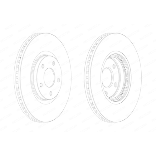 Bremsscheibe Ferodo DDF1724C Premier f&uuml;r Nissan Renault Hinterachse Vorderachse
