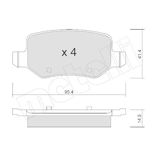 Bremsbelagsatz Scheibenbremse Metelli 22-0565-0 f&uuml;r Mercedes Benz Mercedes Benz