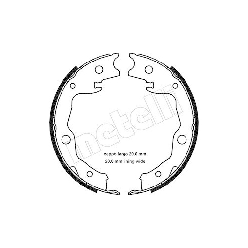 Bremsbackensatz Feststellbremse Metelli 53-0450 f&uuml;r Nissan Renault Toyota