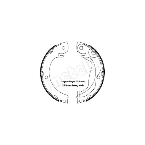 Bremsbackensatz Feststellbremse Metelli 53-0453 f&uuml;r Toyota Hinterachse