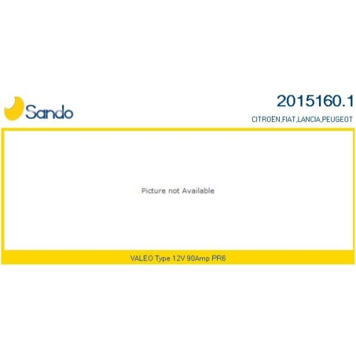 Generator Sando 2015160.1 für Fiat Mitsubishi Citroën/peugeot