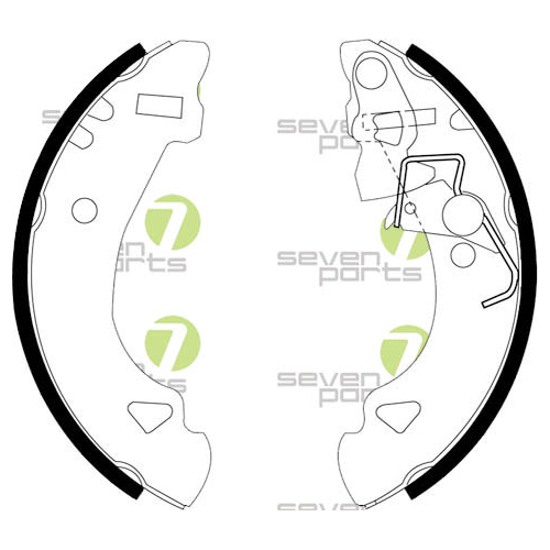 Bremsbackensatz 7 Seven Parts SVG10535 f&uuml;r Hinterachse