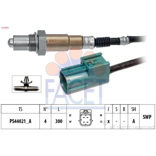Lambdasonde Facet 10.8303 Made In Italy - Oe Equivalent f&uuml;r Nissan Infiniti