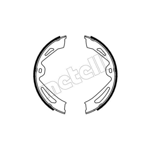 Bremsbackensatz Feststellbremse Metelli 53-0726 f&uuml;r Audi Porsche Hinterachse