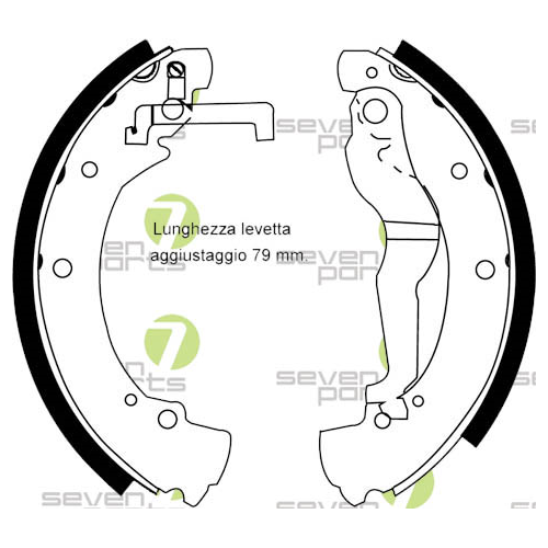 Bremsbackensatz 7 Seven Parts SVG10539 f&uuml;r Hinterachse