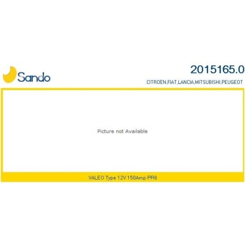 Generator Sando 2015165.0 f&uuml;r Fiat Mitsubishi Citro&euml;n/peugeot