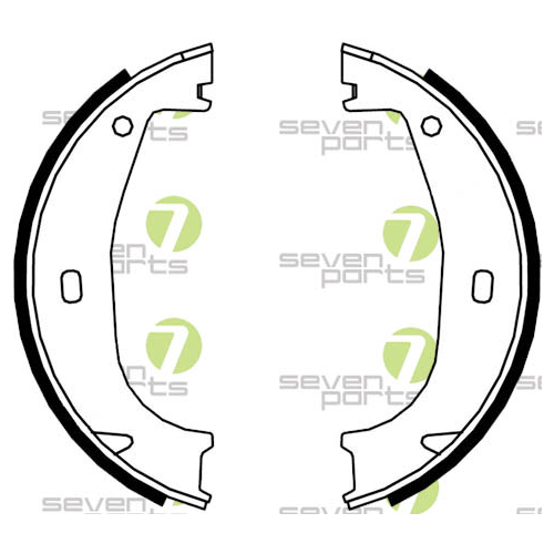 Bremsbackensatz 7 Seven Parts SVG10540 f&uuml;r Hinterachse