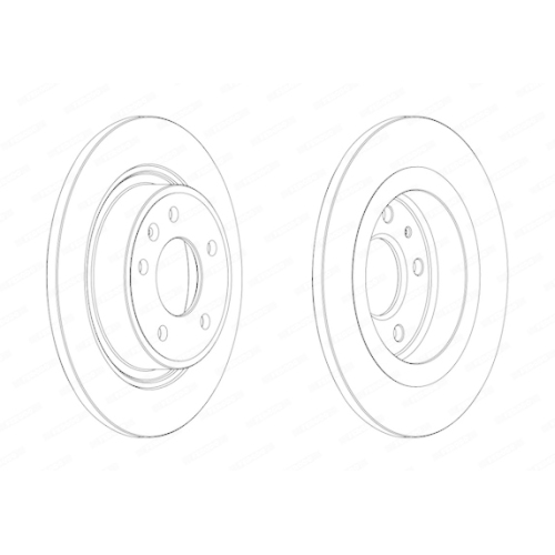 Ferodo 2X Bremsscheibe Premier f&uuml;r Opel Vauxhall Chevrolet General Motors