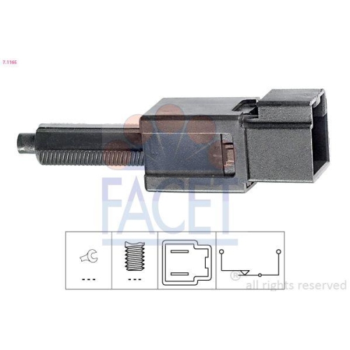Bremslichtschalter Facet 7.1165 Made In Italy - Oe Equivalent für Nissan Renault