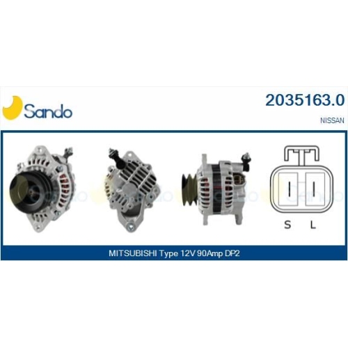 Generator Sando 2035163.0 f&uuml;r Mitsubishi Nissan