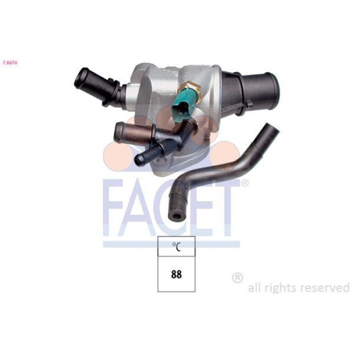 Thermostat K&uuml;hlmittel Facet 7.8670 Made In Italy - Oe Equivalent f&uuml;r Alfa Romeo