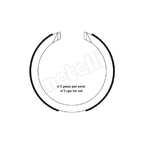 Bremsbackensatz Feststellbremse Metelli 53-0483 f&uuml;r Mitsubishi Hyundai Kia