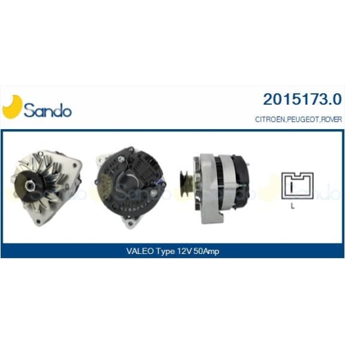 Generator Sando 2015173.0 f&uuml;r Mercedes Benz Mitsubishi Renault Citro&euml;n/peugeot