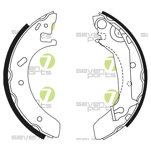 Bremsbackensatz 7 Seven Parts SVG10542 f&uuml;r Hinterachse