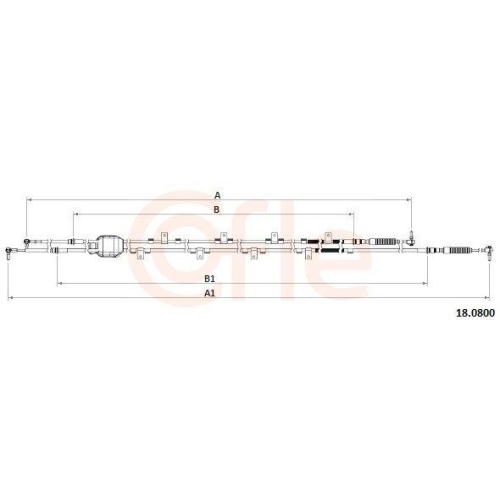 Seilzug Schaltgetriebe Cofle 18.0800 f&uuml;r Nissan
