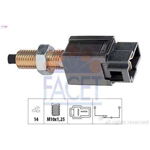 Bremslichtschalter Facet 7.1169 Made In Italy - Oe Equivalent f&uuml;r Citro&euml;n Ford