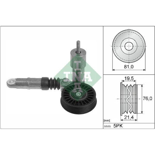 Riemenspanner Keilrippenriemen Ina 534 0014 10 f&uuml;r Audi Seat Skoda VW
