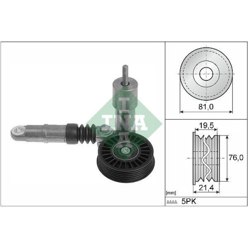 Riemenspanner Keilrippenriemen Ina 534 0014 10 für Audi Seat Skoda VW