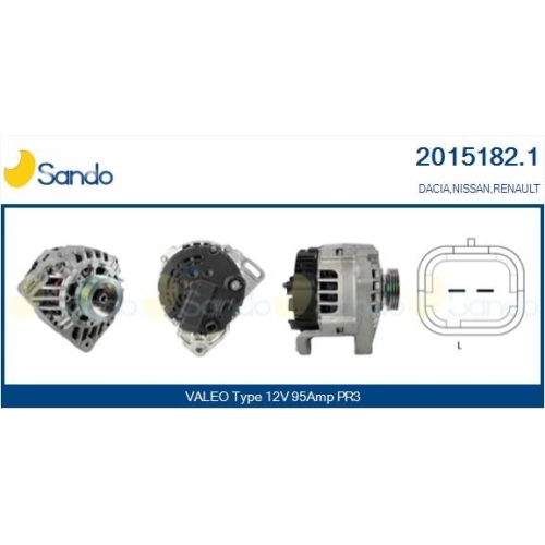 Generator Sando 2015182.1 f&uuml;r Renault