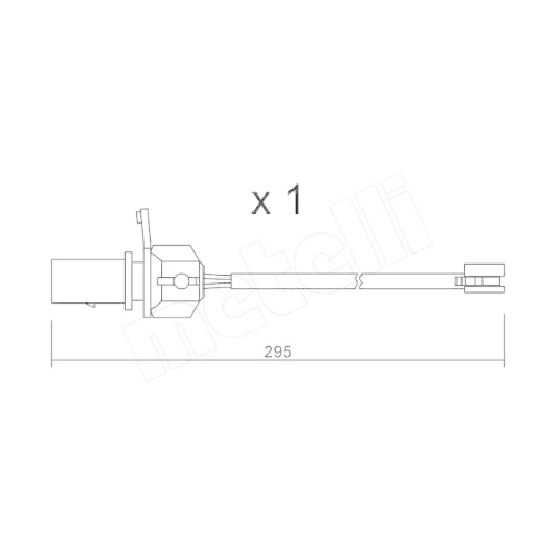 Warnkontakt Bremsbelagverschleiß Metelli SU.331 für Porsche Vorderachse