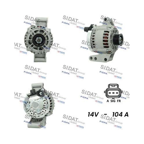 Alternator Sidat A12VS0060 for Ford