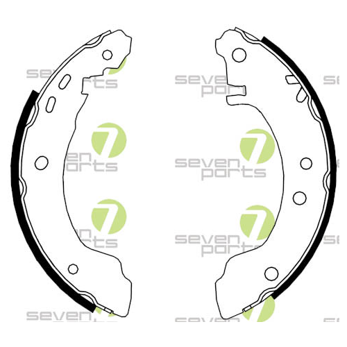 Bremsbackensatz 7 Seven Parts SVG10546 f&uuml;r Hinterachse