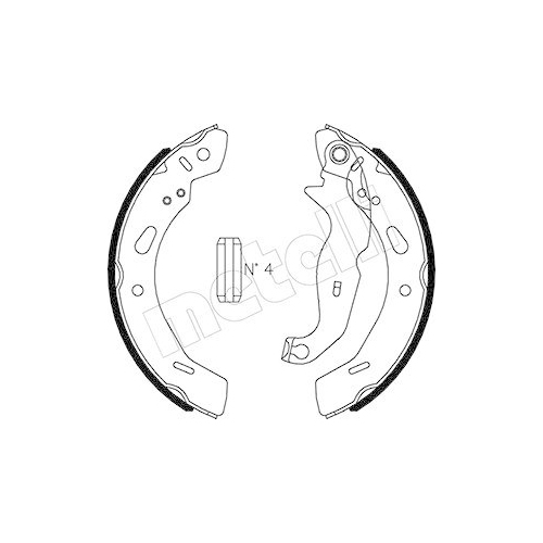 Bremsbackensatz Metelli 53-0490 f&uuml;r Ford Hinterachse