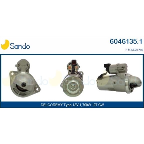 Starter Sando 6046135.1 f&uuml;r Western Star Hyundai