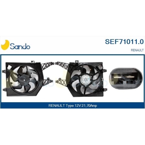 Elektromotor K&uuml;hlerl&uuml;fter Sando SEF71011.0 f&uuml;r Renault