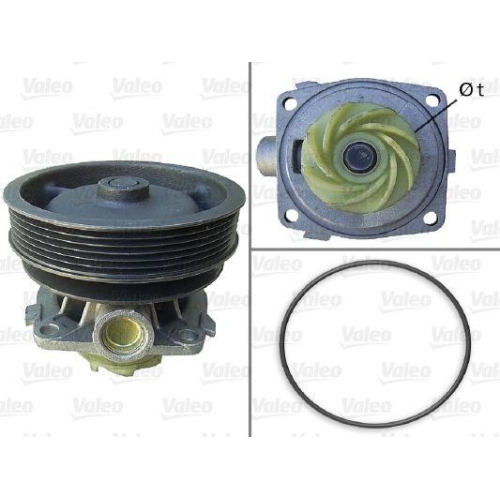 Wasserpumpe Motork&uuml;hlung Valeo 506670 f&uuml;r Citro&euml;n Fiat Peugeot