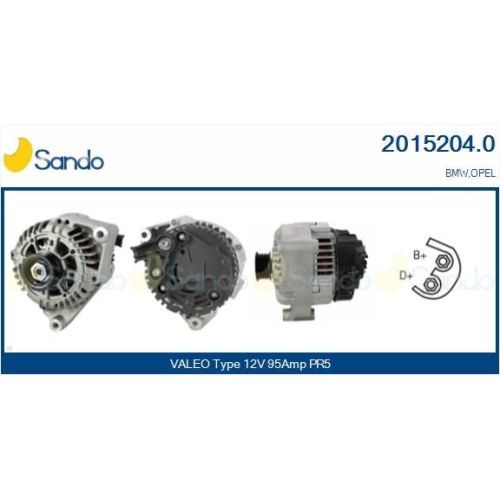 Generator Sando 2015204.0 f&uuml;r Bmw Mini