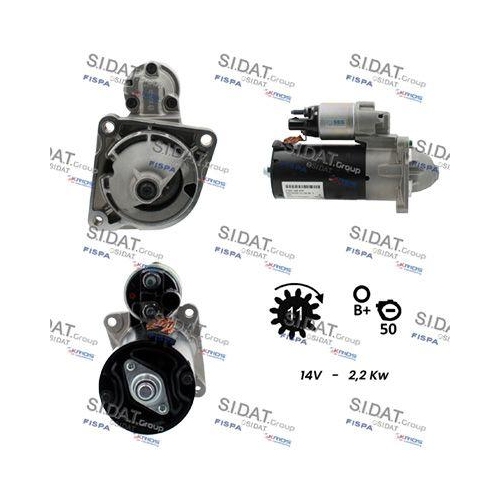 Starter Sidat S12BH0889 f&uuml;r Alfa Romeo Fiat Lancia
