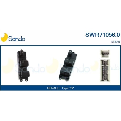 Schalter Fensterheber Sando SWR71056.0 für Nissan