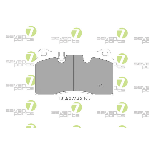 Bremsbelagsatz Scheibenbremse 7 Seven Parts SVP24840 f&uuml;r Audi Cupra Seat Skoda