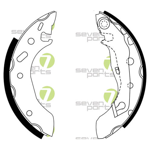 Bremsbackensatz 7 Seven Parts SVG10554 f&uuml;r Hinterachse