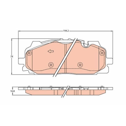 Bremsbelagsatz Scheibenbremse Trw GDB2158 f&uuml;r Seat VW Audi (faw) Cupra