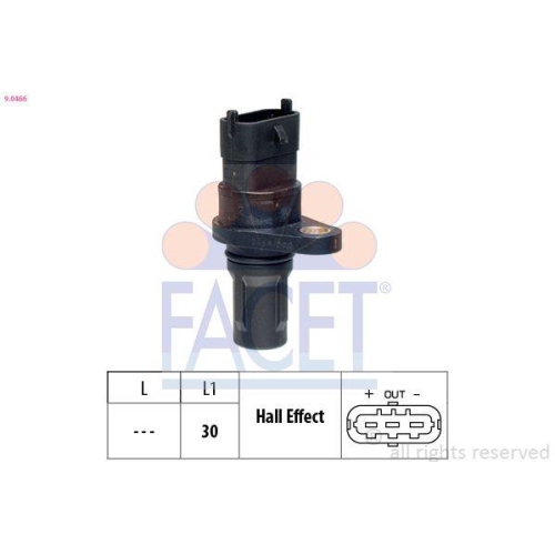 Sensor Nockenwellenposition Facet 9.0466 Made In Italy - Oe Equivalent f&uuml;r