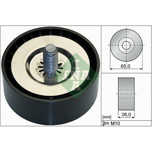 Umlenk /f&uuml;hrungsrolle Keilrippenriemen Schaeffler Ina 532 0736 10 f&uuml;r Opel