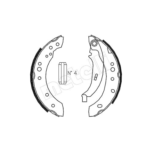 Bremsbackensatz Metelli 53-0513 für Renault Hinterachse