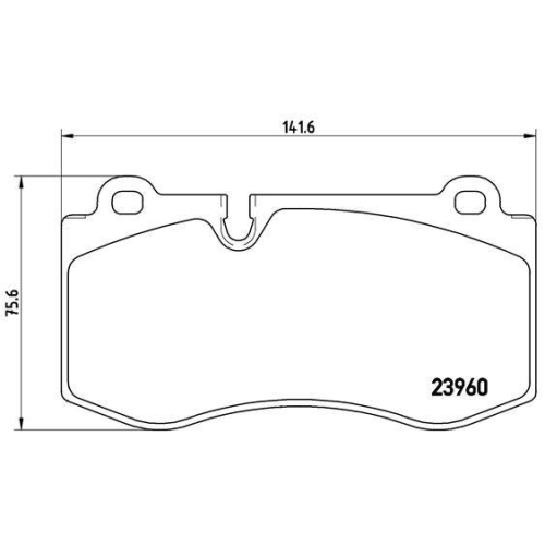 Bremsbelagsatz Scheibenbremse Brembo P50074 Prime Line f&uuml;r Mercedes Benz