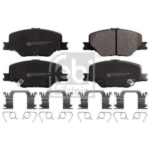 Bremsbelagsatz Scheibenbremse Febi Bilstein 116247 f&uuml;r Opel Vauxhall Vorderachse