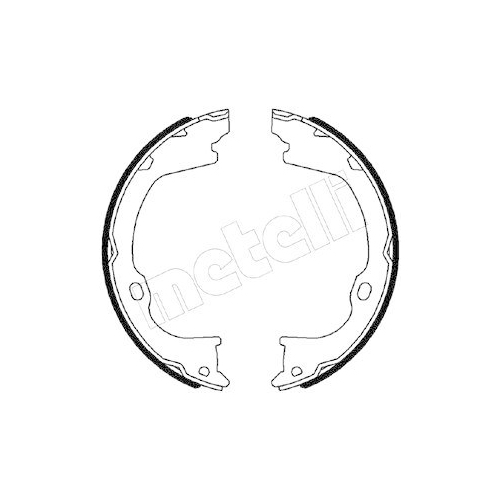 Bremsbackensatz Feststellbremse Metelli 53-0515 f&uuml;r Tata Jeep Hinterachse