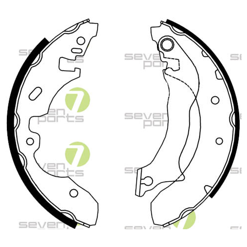 Bremsbackensatz 7 Seven Parts SVG10558 f&uuml;r Hinterachse