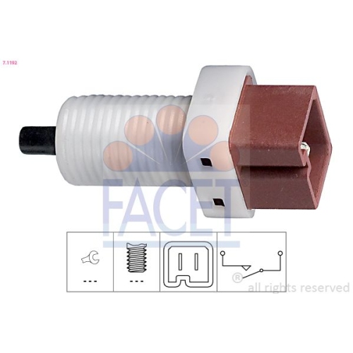 Commande Embrayage (régulateur De Vitesse) Facet 7.1192 pour Citroën Fiat Lancia