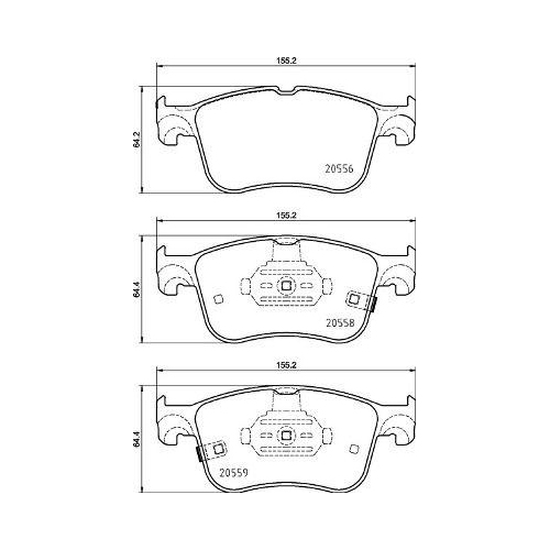 Bremsbelagsatz Scheibenbremse Brembo P24218 Prime Line f&uuml;r Ford Lincoln