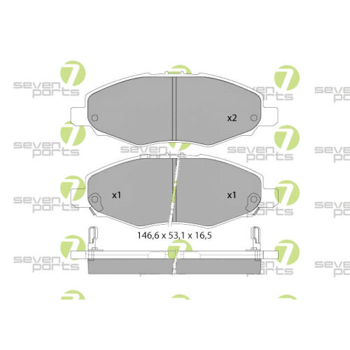 Bremsbelagsatz Scheibenbremse 7 Seven Parts SVP24910 f&uuml;r Lexus Toyota
